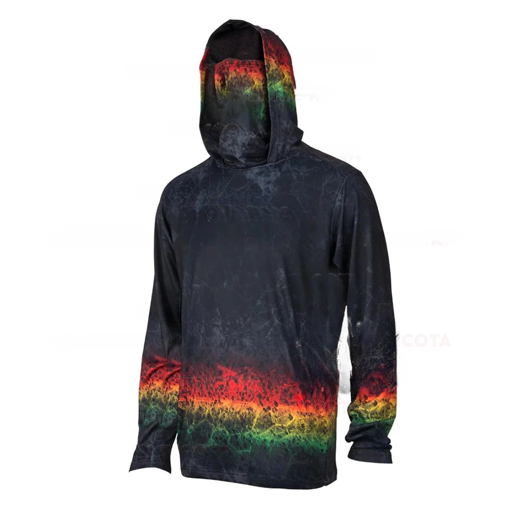 Fishing Shirt Uv Protection - Herenvissershirts met capuchon, UPF 50+ zonbescherming,