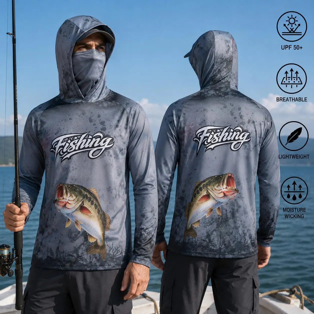 Vissersshirt met capuchon, her - Fishing Mask Sun Protection recensie en prijs