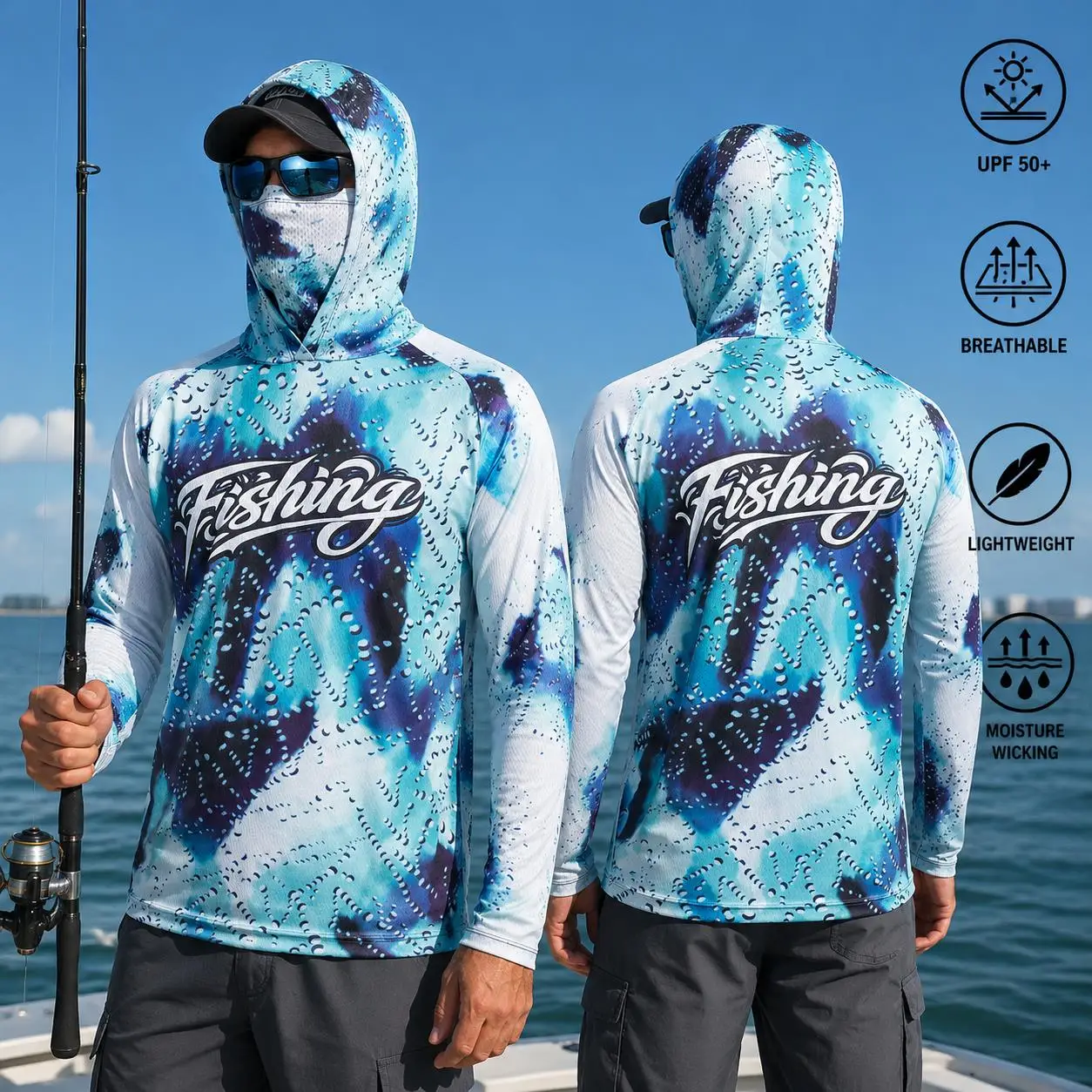 Vissersshirt met capuchon, her - Fishing Mask Sun Protection recensie en prijs