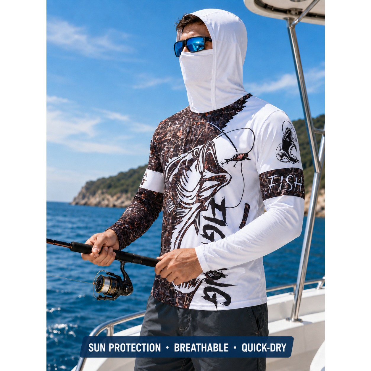 MALFC 1PC Heren Hood Fishing S - Fishing Shirt Uv Protection recensie en prijs