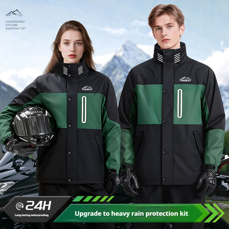 Volledige motorregenjas voor v - Fishing Rain Suit recensie en prijs